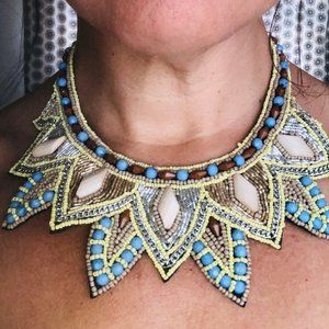 Beaded Artisan Collar Necklace
